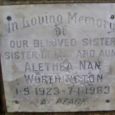 WORTHINGTON Alethea Nan 1923-1983