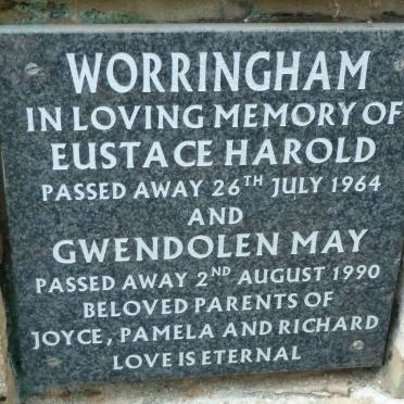 WORRINGHAM Eustace Harold -1964 &amp; Gwendolen May -1990