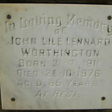 WORTHINGTON John Lile Lennard 1911-1976