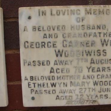 WOODIWISS George Garner William -1970 &amp; Ethelwyn Mary -1977