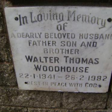 WOODHOUSE Walter Thomas 1941-1982