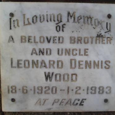 WOOD Leonard Dennis 1920-1983