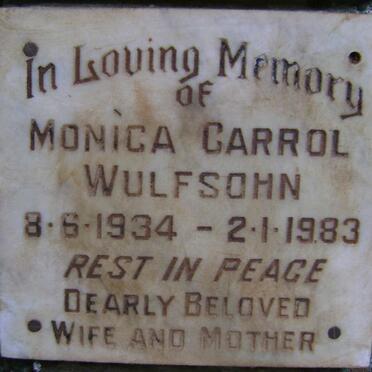 WULFSOHN Monica Carrol 1934-1983