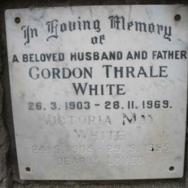 WHITE Gordon Thrale 1903-1969 &amp; Victoria May 1905-1995