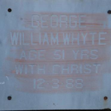 WHYTE George William -1988