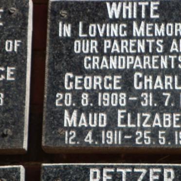 WHITE George Charles 1908-1993 &amp; Maud Elizabeth 1911-1994