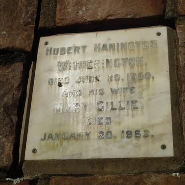 WHITHERINGTON Hubert Hanington -1960 &amp; Mary Gillie -1962