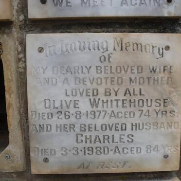 WHITEHOUSE Charles -1980 &amp; Olive -1977