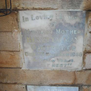 WHITTAKER Benetta May -1959