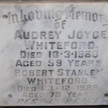 WHITEFORD Robert Stanley -1989 &amp; Audrey Joyce -1980