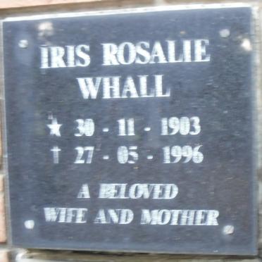 WHALL Iris Rosalie 1903-1996