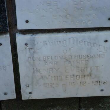 WHITEHORN Henry Everitt 1925-1986