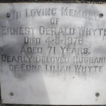 WHYTE Ernest Gerald -1976