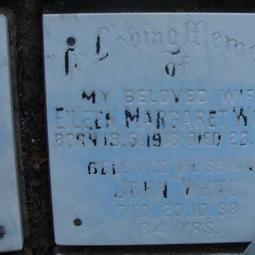 WHITE John -1998 &amp; Eileen Margaret 1918-1988