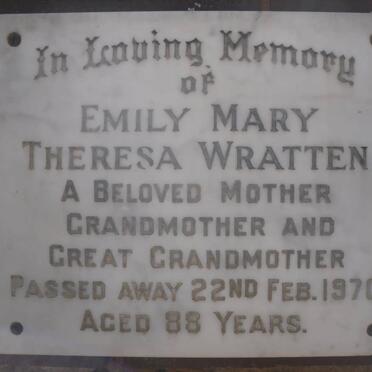 WRATTEN Emily Mary Theresa -1970