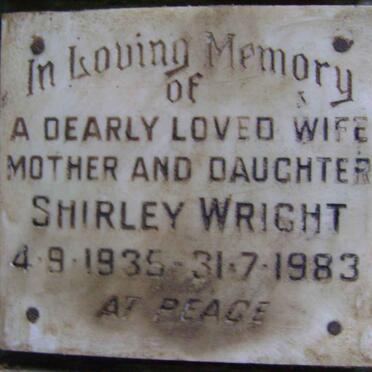 WRIGHT Shirley 1935-1983