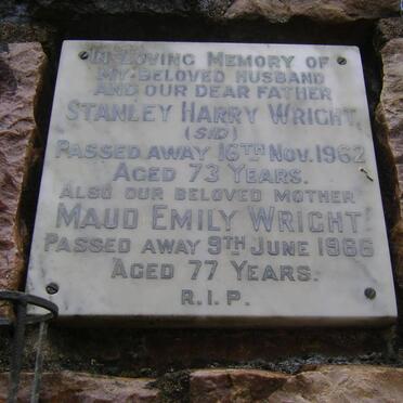 WRIGHT Stanley Harry -1962 &amp; Maud Emily -1966