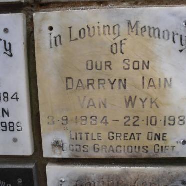 WYK Darryn Iain, van 1984-1984