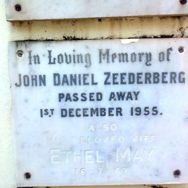 ZEEDERBERG John Daniel -1955 &amp; Ethel May -1967