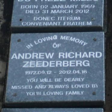 ZEEDERBERG Andrew Richard 1972-2012
