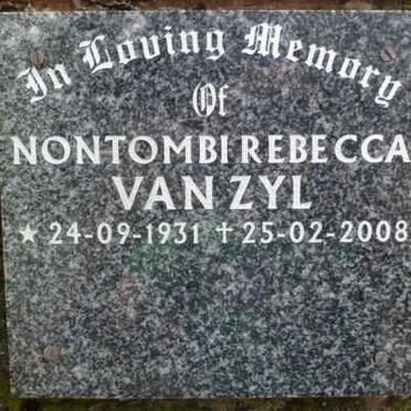 ZYL Nontombi Rebecca, van 1931-2008