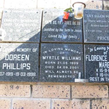 MAREE :: PHILLIPS :: PRICE :: WILLIAMS