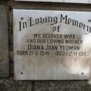 YEOMAN Diana Joan 1941-1985