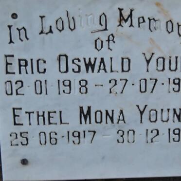 YOUNG Eric Oswald 1918-1988 &amp; Ethel Mona 1917-1991