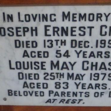 CHASE Joseph Ernest -1951 &amp; Louise May -1979