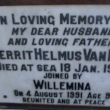 HEEK Gerrit Helmus, van - 1953 &amp; Willemina -1991