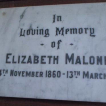 MALONE Elizabeth 1860-1945