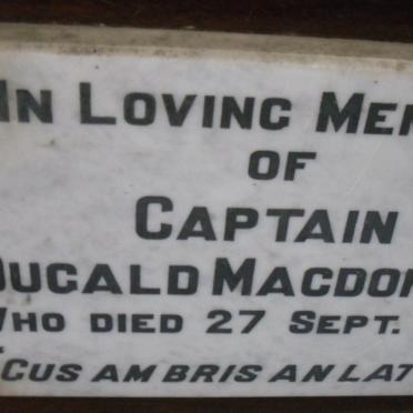 MACDONALD Dugald -1942