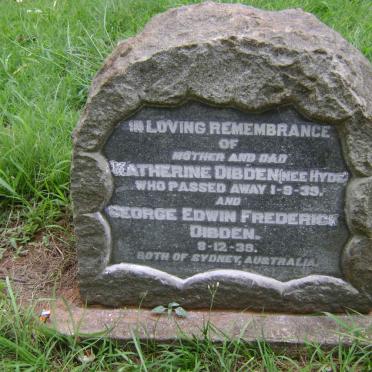 DIBDEN George Edwin Frederick -1939 &amp; Katherine HYDE -1939