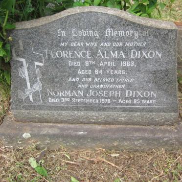 DIXON Norman Joseph -1978 &amp; Florence Alma -1963