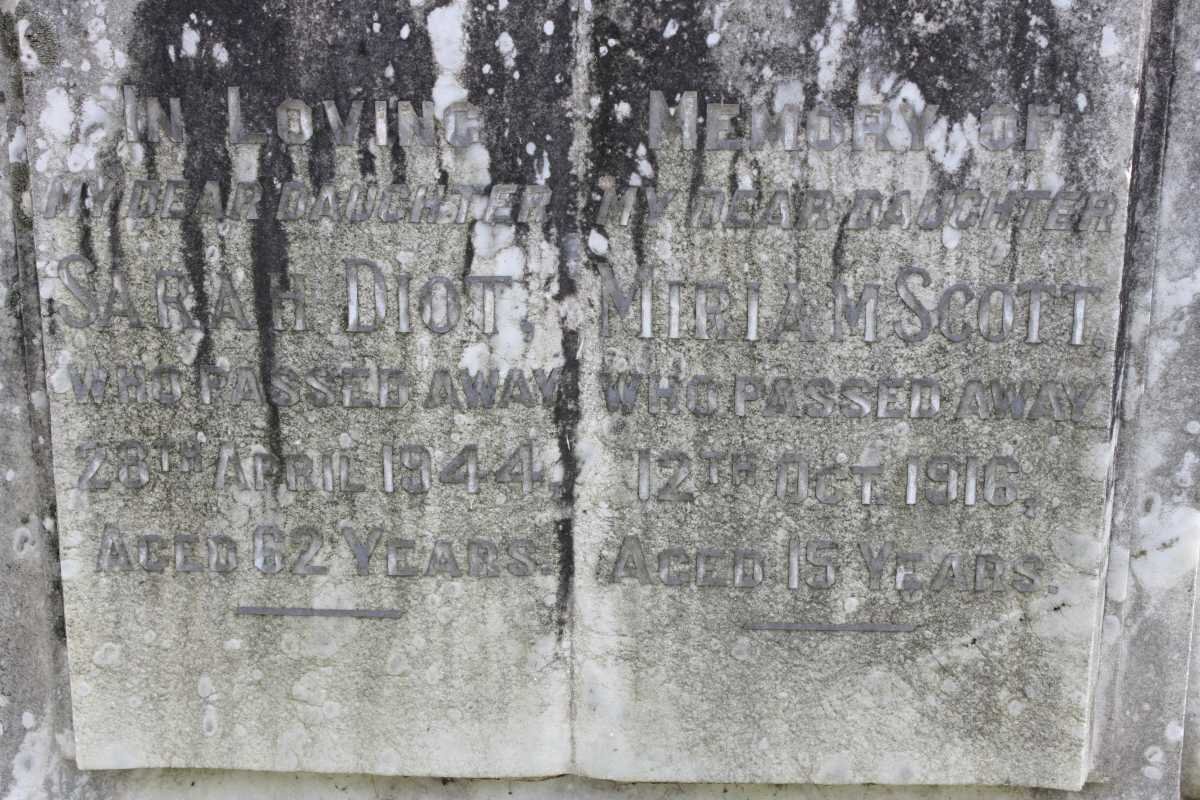 DIOT Sarah -1944 :: SCOTT Miriam -1916