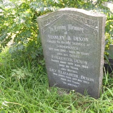 DIXON Forrester -1954 &amp; Lily Elizabeth -1963 :: DIXON Stanley B. -1942