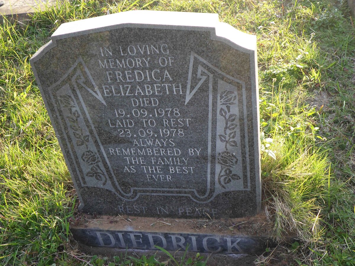 DIEDRICK Fredica Elizabeth -1978