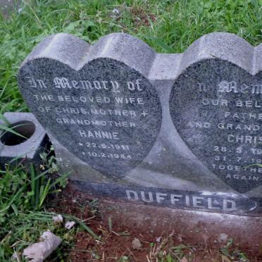 DUFFIELD Chris 1910-1985 &amp; Hannie 1911-1984