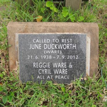 DUCKWORTH June nee WARE 1938-2012
