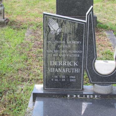 DUBE Derrick Mfanafuthi 1966-2002