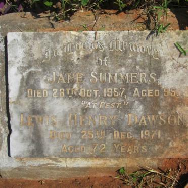 DAWSON Lewis Henry -1971 :: SUMMERS Jane -1957