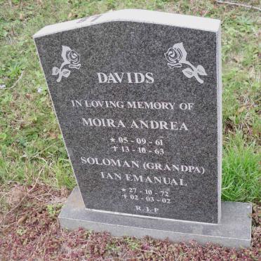 DAVIDS Solomon Ian Emanual 1972-2002 :: DAVIDS Moira Andrea 1961-1963