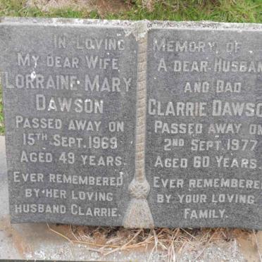 DAWSON Clarrie -1977 &amp; Lorraine Mary -1969