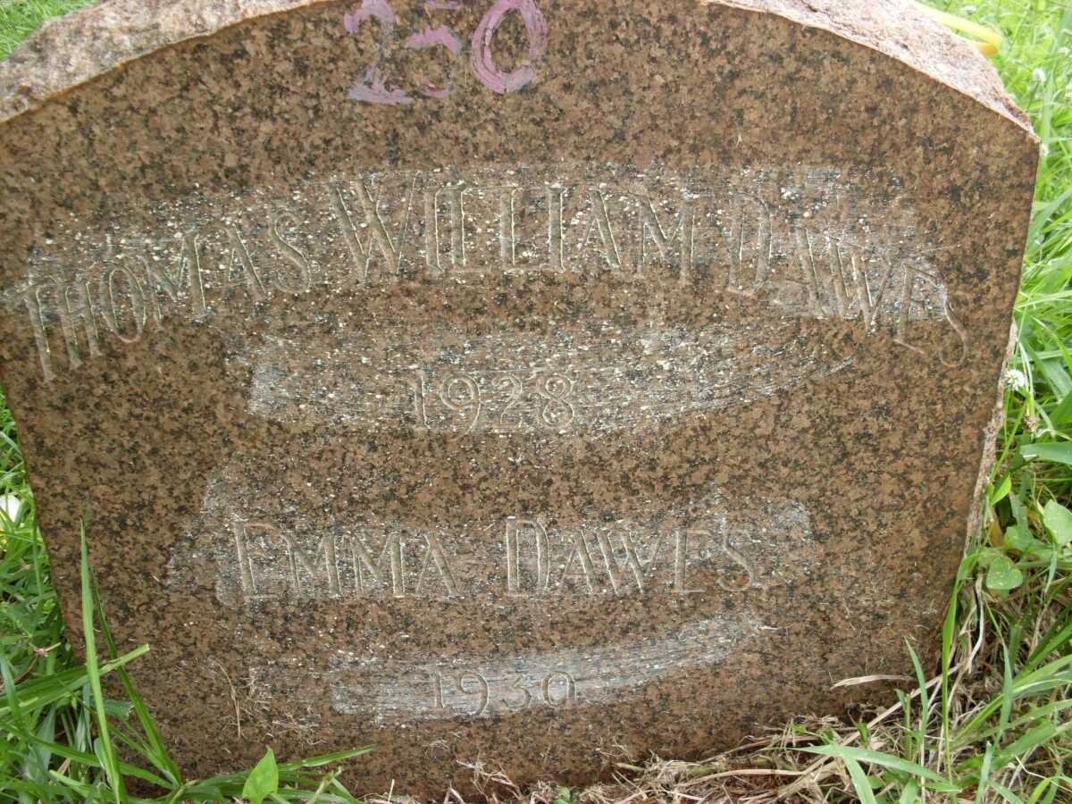 DAWES Thomas William -1928 &amp; Emma -1930