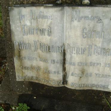 D'ALMAINE Clifford Allan -1945 &amp; Sarah Annie -1952