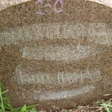 DAWES Thomas William -1928 &amp; Emma -1930