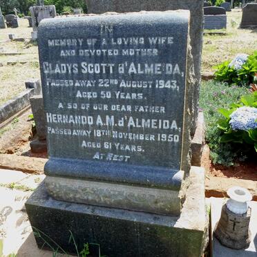 d'ALMEIDA Hernando A.M. -1950 &amp; Gladys Scott -1943