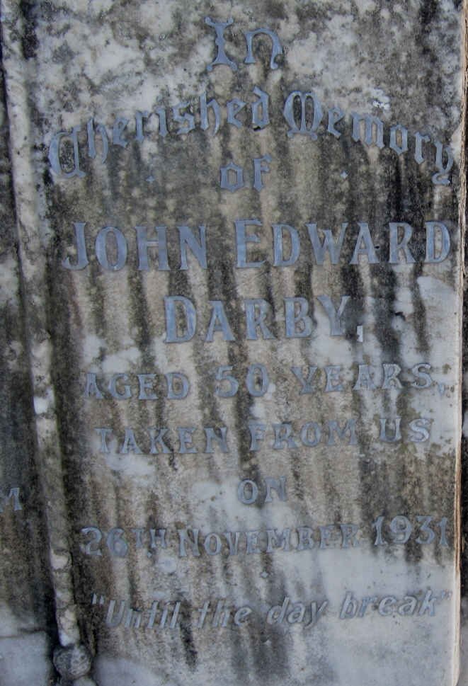 DARBY John Edward -1931