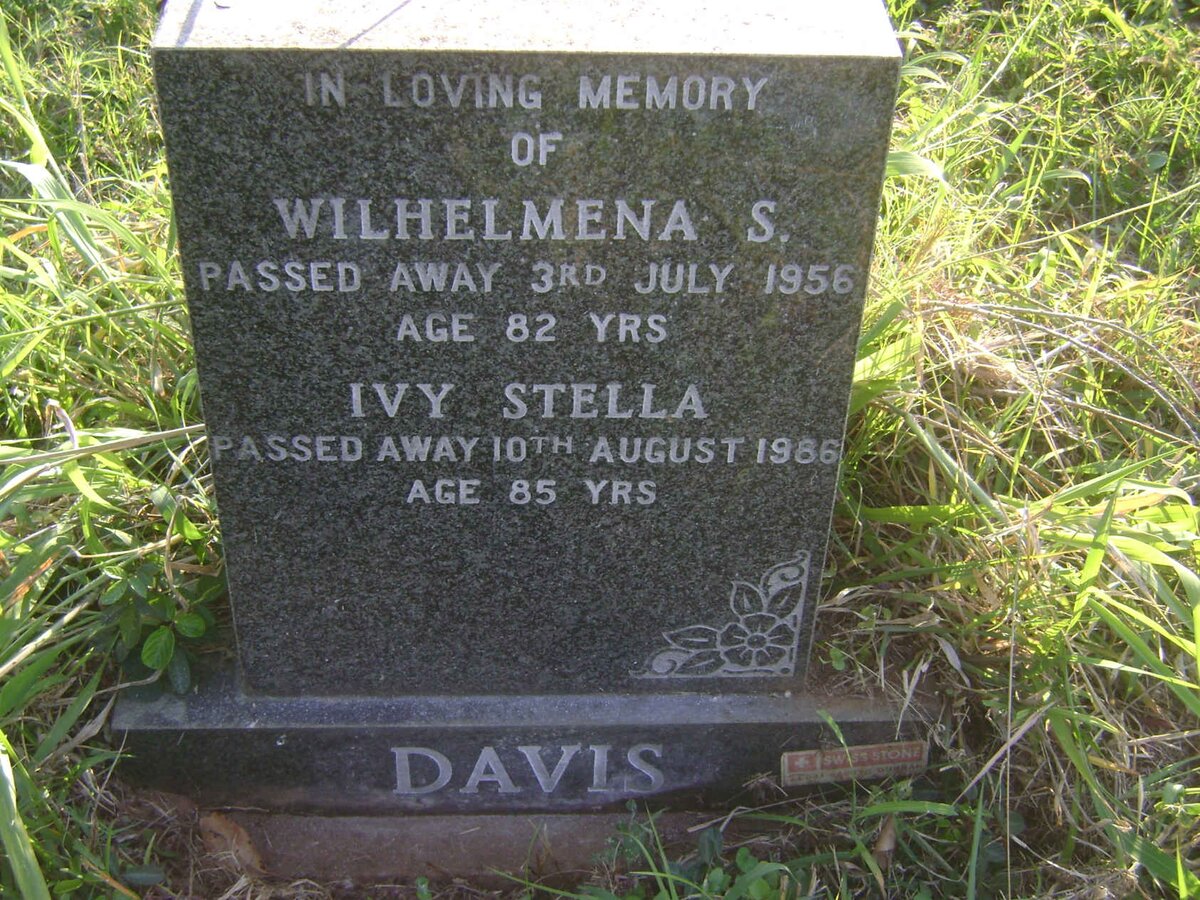 DAVIS Wilhelmena S. -1956 :: DAVIS Ivy Stella -1986