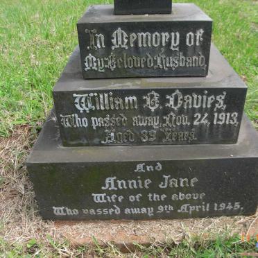 DAVIES William B. -1913 &amp; Annie Jane -1945